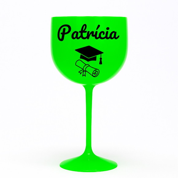 Taça Gin 580ml Formatura Personalizada com Nome Patrícia - Imagem 2