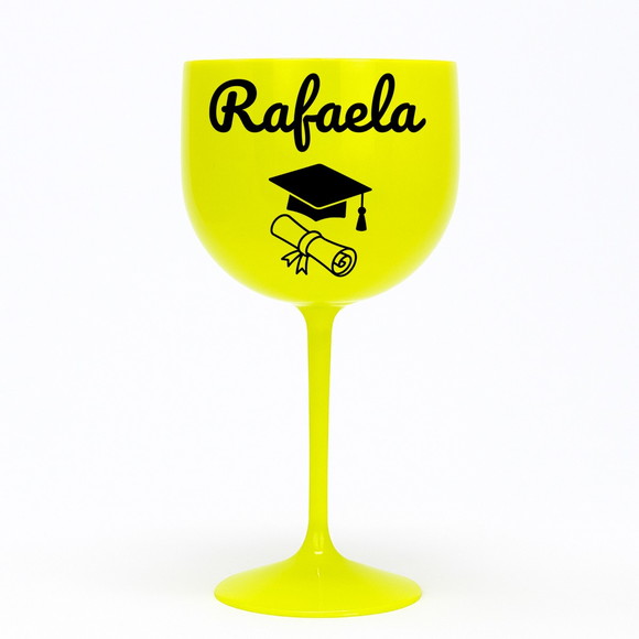 Taça Gin 580ml Formatura Personalizada com Nome Rafaela