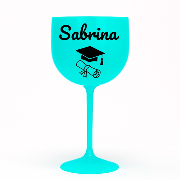 Taça Gin 580ml Formatura Personalizada com Nome Sabrina - Imagem 4