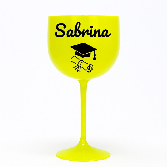 Taça Gin 580ml Formatura Personalizada com Nome Sabrina