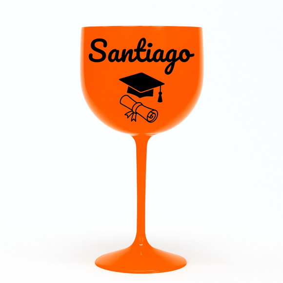 Taça Gin 580ml Formatura Personalizada com Nome Santiago - Imagem 3