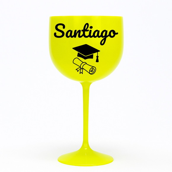 Taça Gin 580ml Formatura Personalizada com Nome Santiago