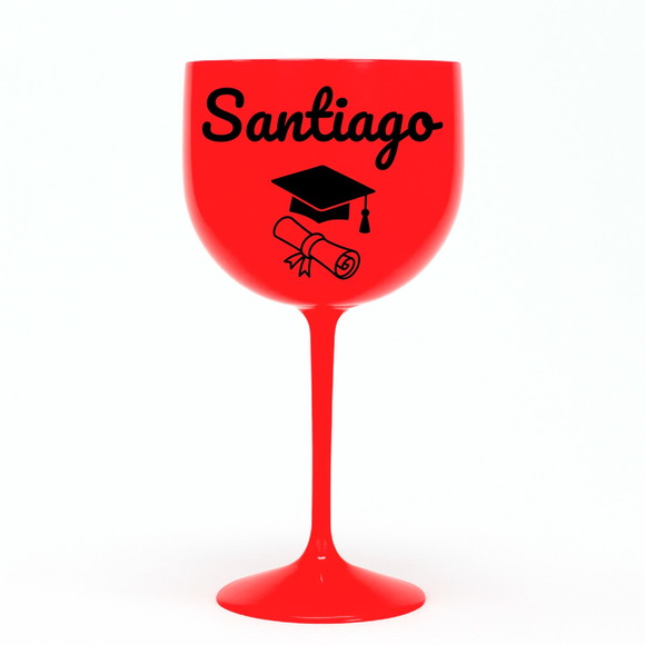 Taça Gin 580ml Formatura Personalizada com Nome Santiago - Imagem 5