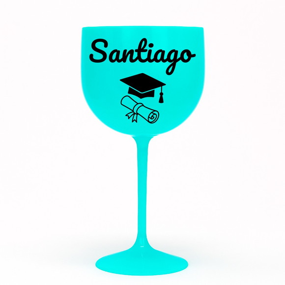 Taça Gin 580ml Formatura Personalizada com Nome Santiago - Imagem 4