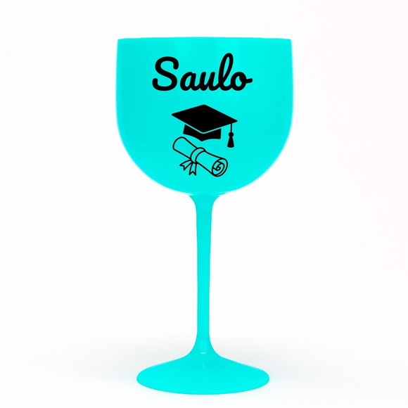 Taça Gin 580ml Formatura Personalizada com Nome Saulo - Imagem 4