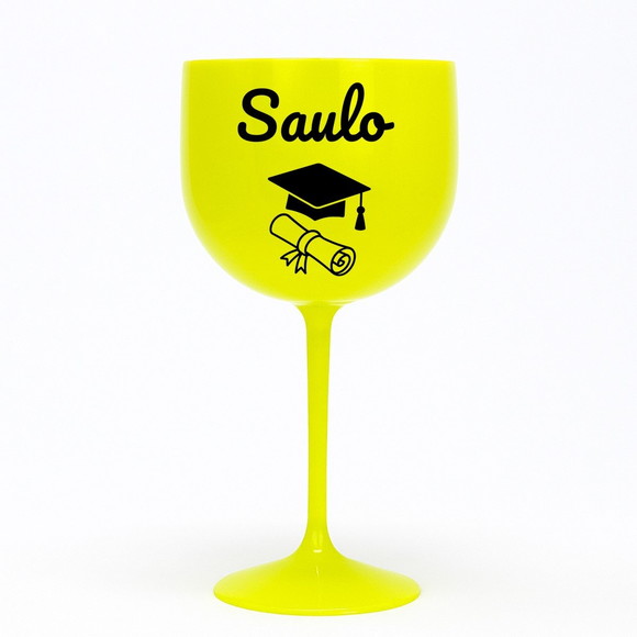 Taça Gin 580ml Formatura Personalizada com Nome Saulo