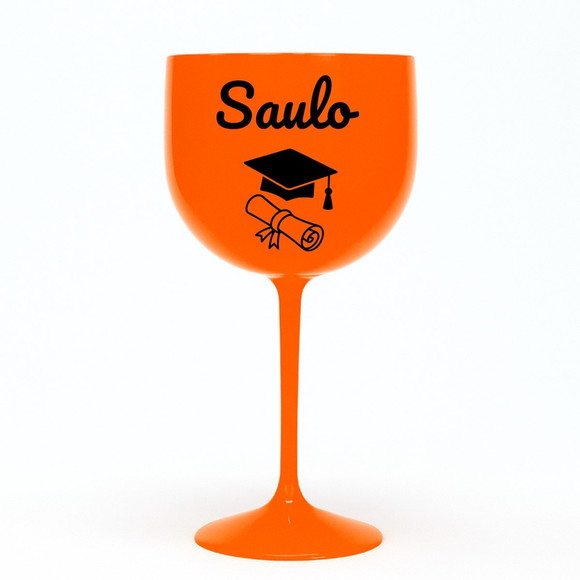 Taça Gin 580ml Formatura Personalizada com Nome Saulo - Imagem 3