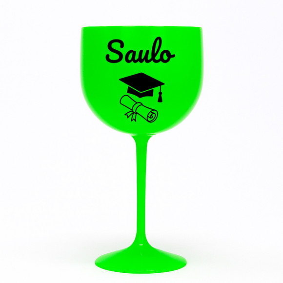 Taça Gin 580ml Formatura Personalizada com Nome Saulo - Imagem 2