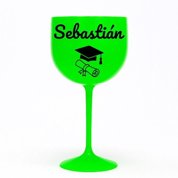 Taça Gin 580ml Formatura Personalizada com Nome Sebastián - Imagem 2