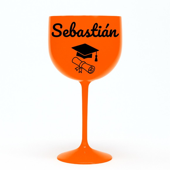 Taça Gin 580ml Formatura Personalizada com Nome Sebastián - Imagem 3