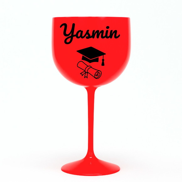 Taça Gin 580ml Formatura Personalizada com Nome Yasmin - Imagem 5