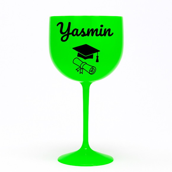 Taça Gin 580ml Formatura Personalizada com Nome Yasmin - Imagem 2