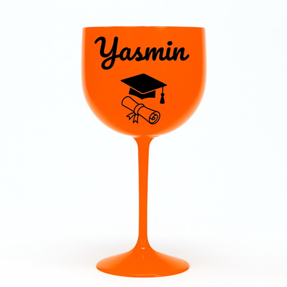 Taça Gin 580ml Formatura Personalizada com Nome Yasmin - Imagem 3
