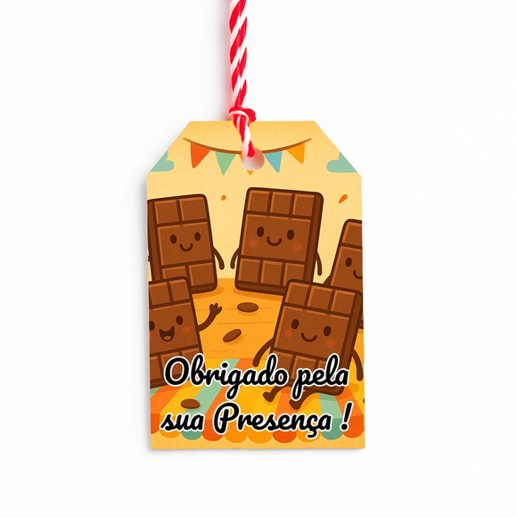 Tag de Agradecimento Personalizada 7x5 Chocolates - Imagem 3