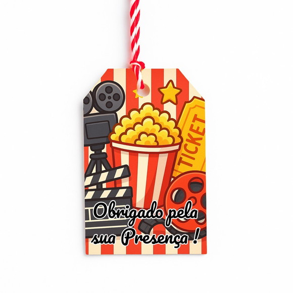 Tag de Agradecimento Personalizada 7x5 Cinema - Imagem 5