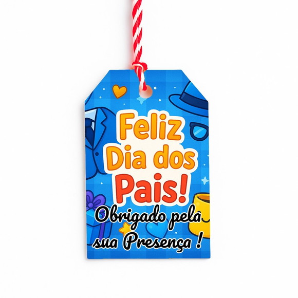 Tag de Agradecimento Personalizada 7x5 Dia dos Pais - Imagem 3