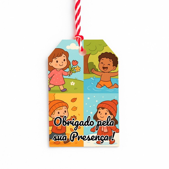 Tag de Agradecimento Personalizada 7x5 Estações do Ano - Imagem 4