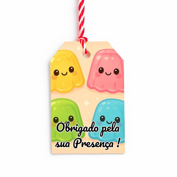 Tag de Agradecimento Personalizada 7x5 Gelatinas - Imagem 4