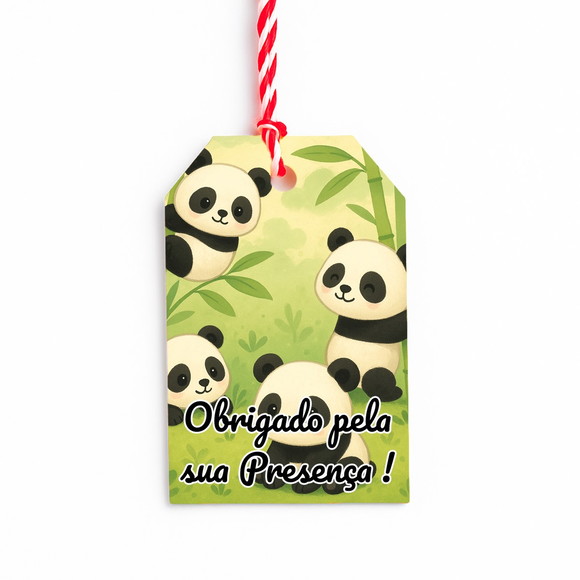 Tag de Agradecimento Personalizada 7x5 Pandinhas - Imagem 5