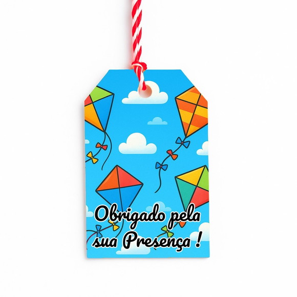 Tag de Agradecimento Personalizada 7x5 Pipas - Imagem 3