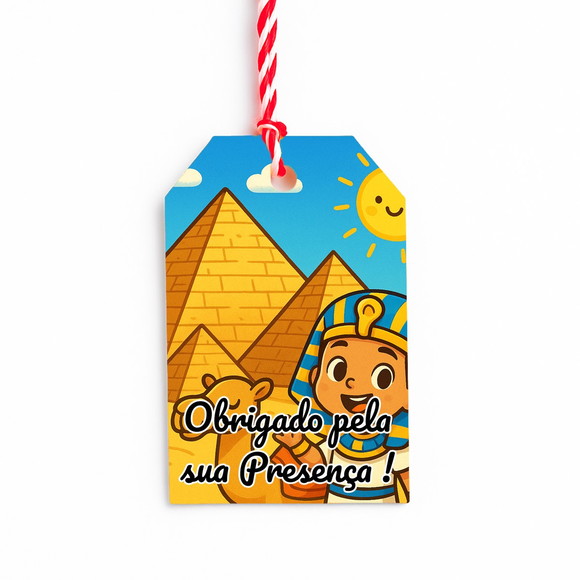 Tag de Agradecimento Personalizada 7x5 Pirâmides do Egito - Imagem 5