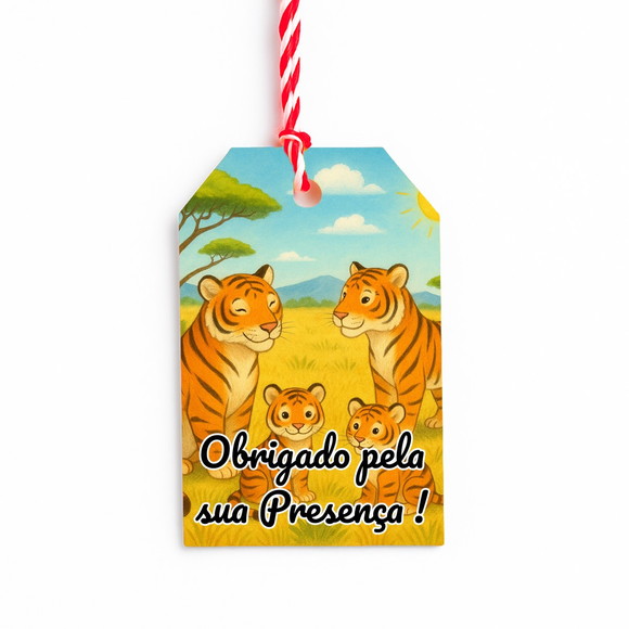 Tag de Agradecimento Personalizada 7x5 Tigres