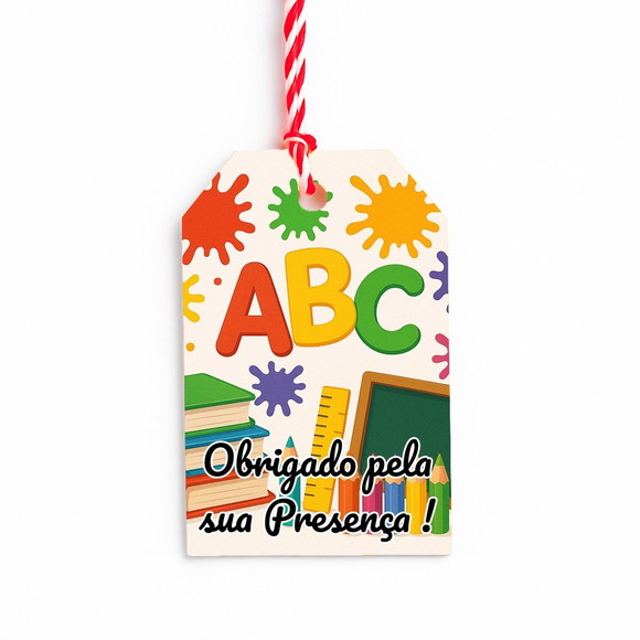 Tag de Agradecimento Personalizada 7x5 Volta às Aulas - Imagem 5