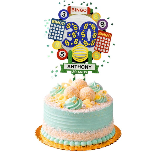 Topo de Bolo Premium Personalizado Bingo - Imagem 3