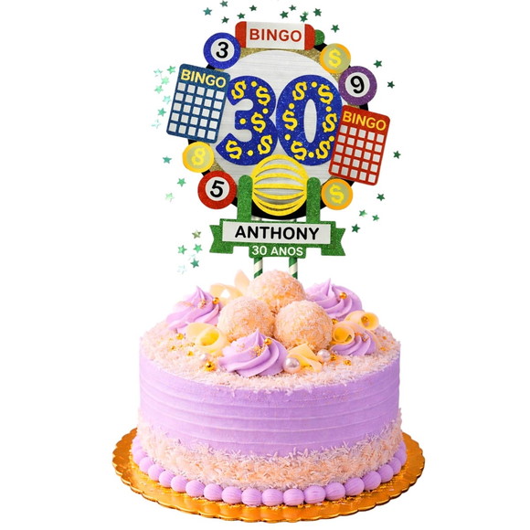 Topo de Bolo Premium Personalizado Bingo - Imagem 4