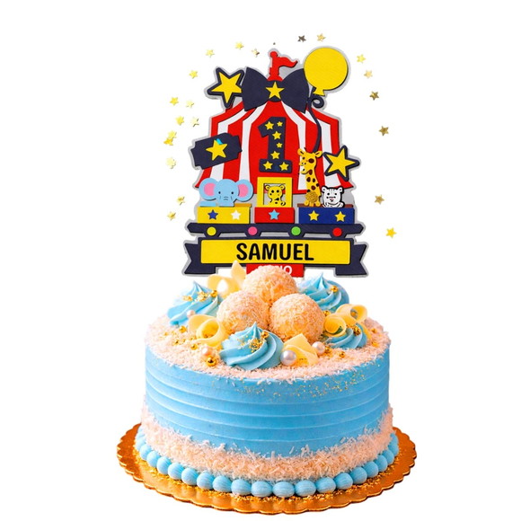 Topo de Bolo Premium Personalizado Circo - Imagem 5
