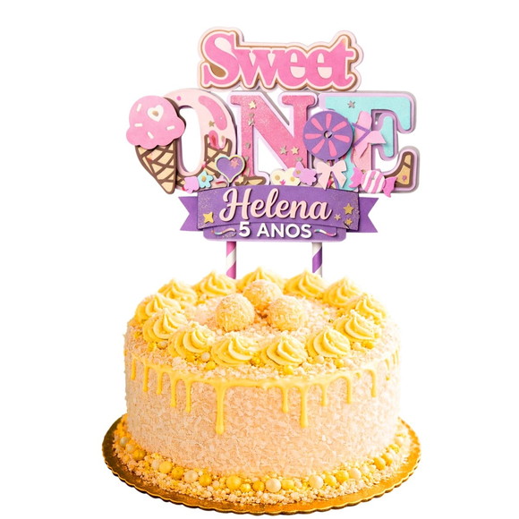 Topo de Bolo Premium Personalizado Doces - Imagem 2