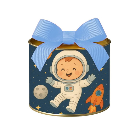 Tubo Lata Metalizada 7x10 Astronauta Baby - Imagem 4