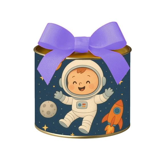 Tubo Lata Metalizada 7x10 Astronauta Baby - Imagem 5
