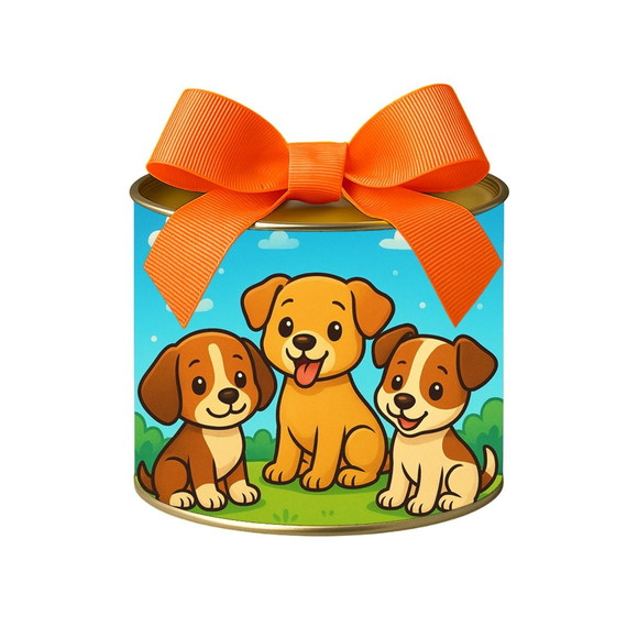 Tubo Lata Metalizada 7x10 Cachorrinhos - Imagem 2