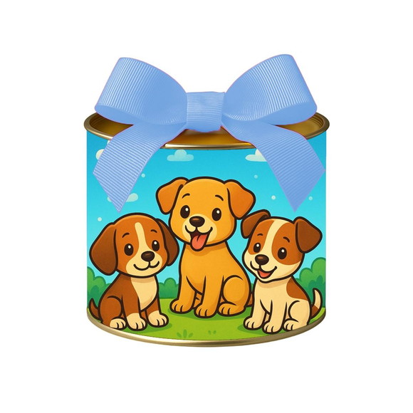 Tubo Lata Metalizada 7x10 Cachorrinhos - Imagem 4