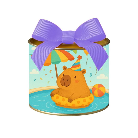 Tubo Lata Metalizada 7x10 Capivara Pool Party - Imagem 5