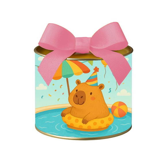 Tubo Lata Metalizada 7x10 Capivara Pool Party - Imagem 3