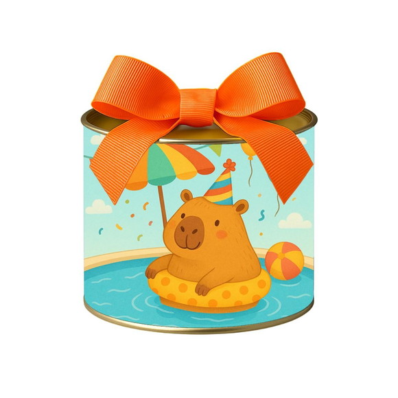 Tubo Lata Metalizada 7x10 Capivara Pool Party - Imagem 2