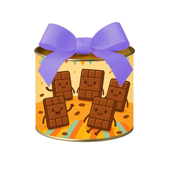 Tubo Lata Metalizada 7x10 Chocolates - Imagem 5