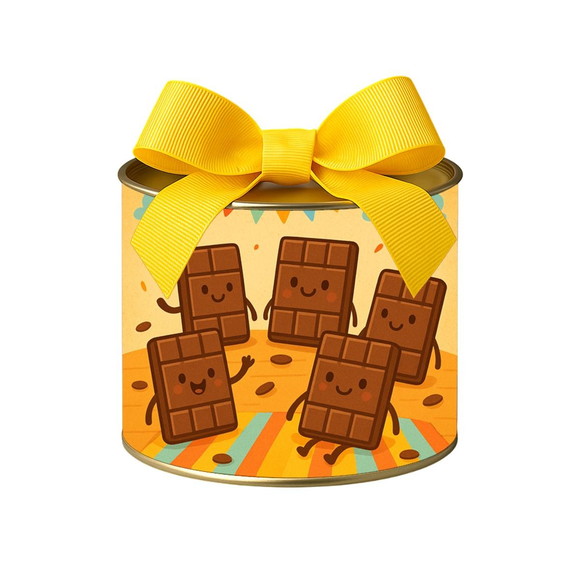 Tubo Lata Metalizada 7x10 Chocolates