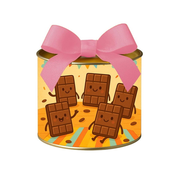 Tubo Lata Metalizada 7x10 Chocolates - Imagem 3