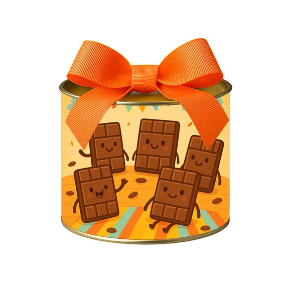 Tubo Lata Metalizada 7x10 Chocolates - Imagem 2