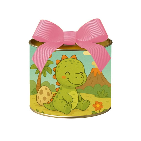 Tubo Lata Metalizada 7x10 Dinossauro Baby - Imagem 3