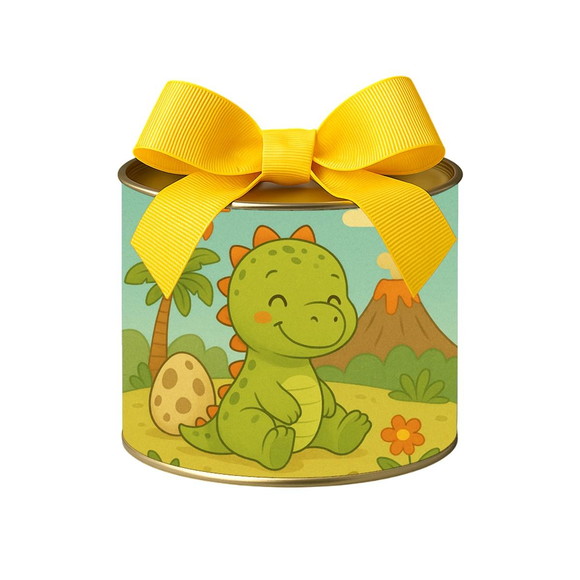 Tubo Lata Metalizada 7x10 Dinossauro Baby