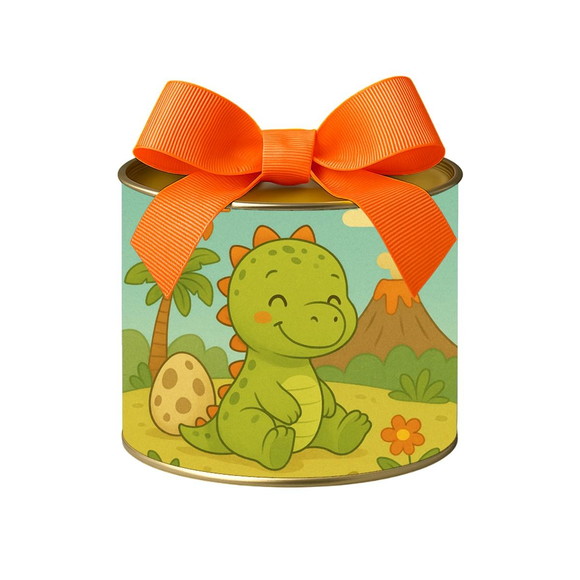 Tubo Lata Metalizada 7x10 Dinossauro Baby - Imagem 2