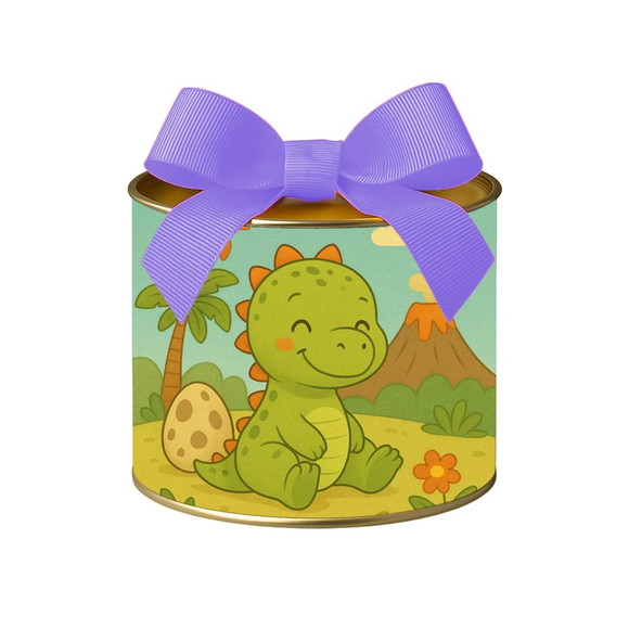 Tubo Lata Metalizada 7x10 Dinossauro Baby - Imagem 5