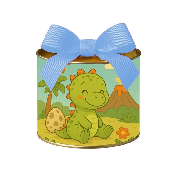 Tubo Lata Metalizada 7x10 Dinossauro Baby - Imagem 4