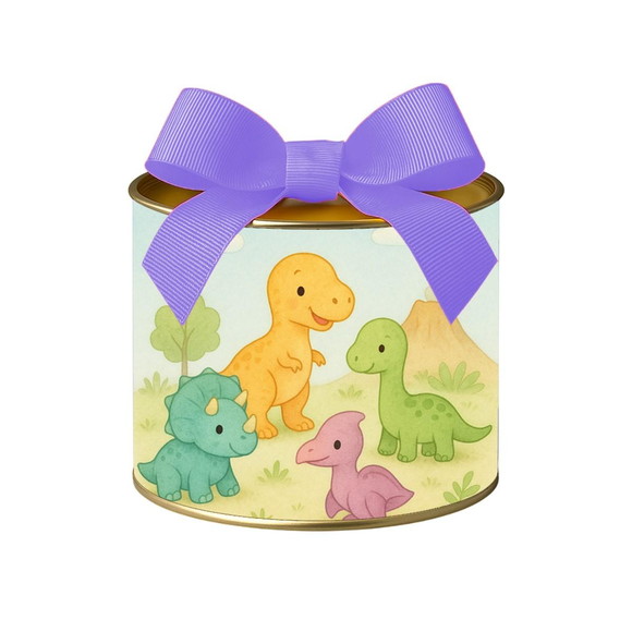 Tubo Lata Metalizada 7x10 Dinossauros Baby - Imagem 5