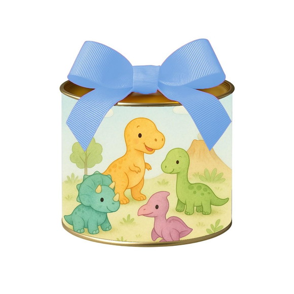 Tubo Lata Metalizada 7x10 Dinossauros Baby - Imagem 4