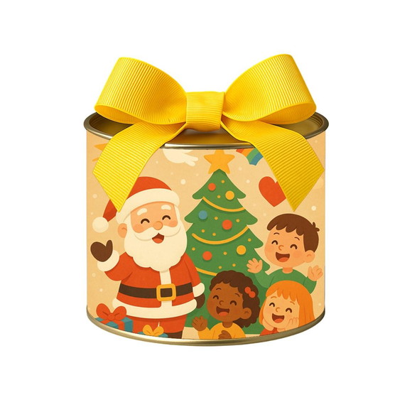 Tubo Lata Metalizada 7x10 Feliz Natal